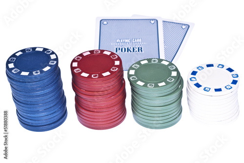 Photo: cards with poker chips cards with poker chips