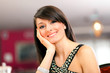 Beautiful woman at the restaurant