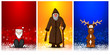 Vector: hintergrund xmas nikolaus krampus rentier I hintergrund xmas nikolaus krampus rentier I