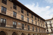 Photo : Main square in Puente la Reina village, Navarre,Spain Main square in Puente la Reina village, Navarre,Spain