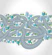 Crazy streets, highways and junctions of a isometric city