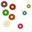 background of paper flowers