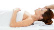 Woman enjoy receiving face massage
