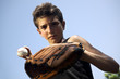 Sport, baseball and kids, portrait of child throwing ball
