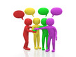 3d people - person and speech bubbles