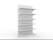 Photo: 3D shelves and shelf for wrap advertising on a white background. 3D shelves and shelf for wrap advertising on a white background.