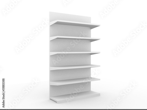 Photo: 3D shelves and shelf for wrap advertising on a white background. 3D shelves and shelf for wrap advertising on a white background.