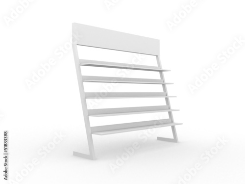 Photo: 3D shelves and shelf for wrap advertising on a white background 3D shelves and shelf for wrap advertising on a white background
