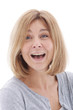 Laughing woman with a surprised expression