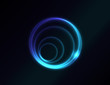 Vector blue spiral in space