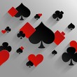 Vector: Abstract background with playing cards elements Abstract background with playing cards elements