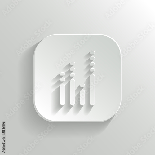 Vector: Equalizer icon - vector white app button Equalizer icon - vector white app button