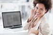 African Businesswoman Telephoning