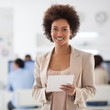 African Businesswoman Using Tablet
