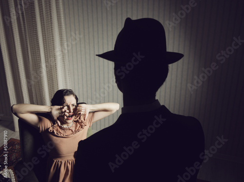 Photo: Woman scared Woman scared