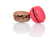 Photo: chocolate and raspberry macaroons chocolate and raspberry macaroons