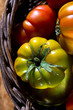 Basket with tomatoes