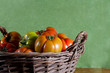 Basket with tomatoes