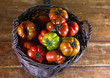 Basket with tomatoes