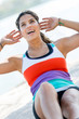 Woman exercising outdoors