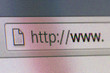 WWW Text in Address Bar of Internet Browser