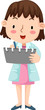 Illustration of nurse isolated on white background vector