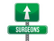 surgeons road sign illustration design
