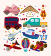 set of transport icons