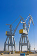 Cranes in the shipyard.