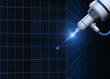 Laser wire concept background 3D