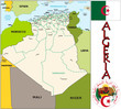 Algeria Africa  emblem map symbol administrative divisions