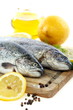 Trout, lemon and olive oil.
