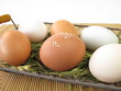 Eier mit natürlicher Färbung