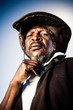 old african farmer with cowboy hat