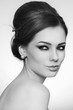 Beauty with hair bun
