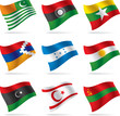 Set of world flags