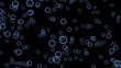 Bubbles on black background