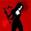 Vektor: red in black red in black