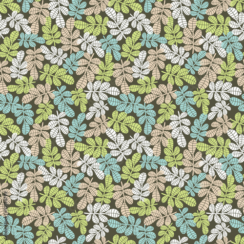 Vector: Seamless background with leaves. Vector pattern. Seamless background with leaves. Vector pattern.