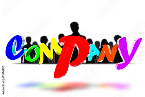 Illustration: Company 3D icon have people a black in the background Company 3D icon have people a black in the background