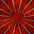 Grunge red background with heart