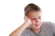 portrait of a pensive teen