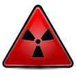 sign of radiation on a white background