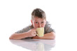 boy drinks tea