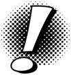 Retro Comic Exclamation Mark Vector
