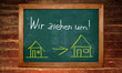 Kreidetafel - Umzug