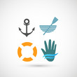 icons of the ship vector