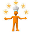 Illustration: Five-Star Chef Manikin Five-Star Chef Manikin