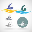 Swimming icon vector