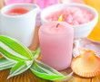 candle and sea salt
